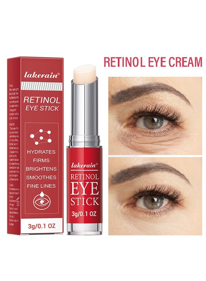 Retinol Eye Stick-Retinol Eye Cream for Dark Circles and Puffiness, Anti-wrinkle Eye Cream Stick, Dark Circle Fine Lines Treatment, Under Eye Serum Balm Skin Care