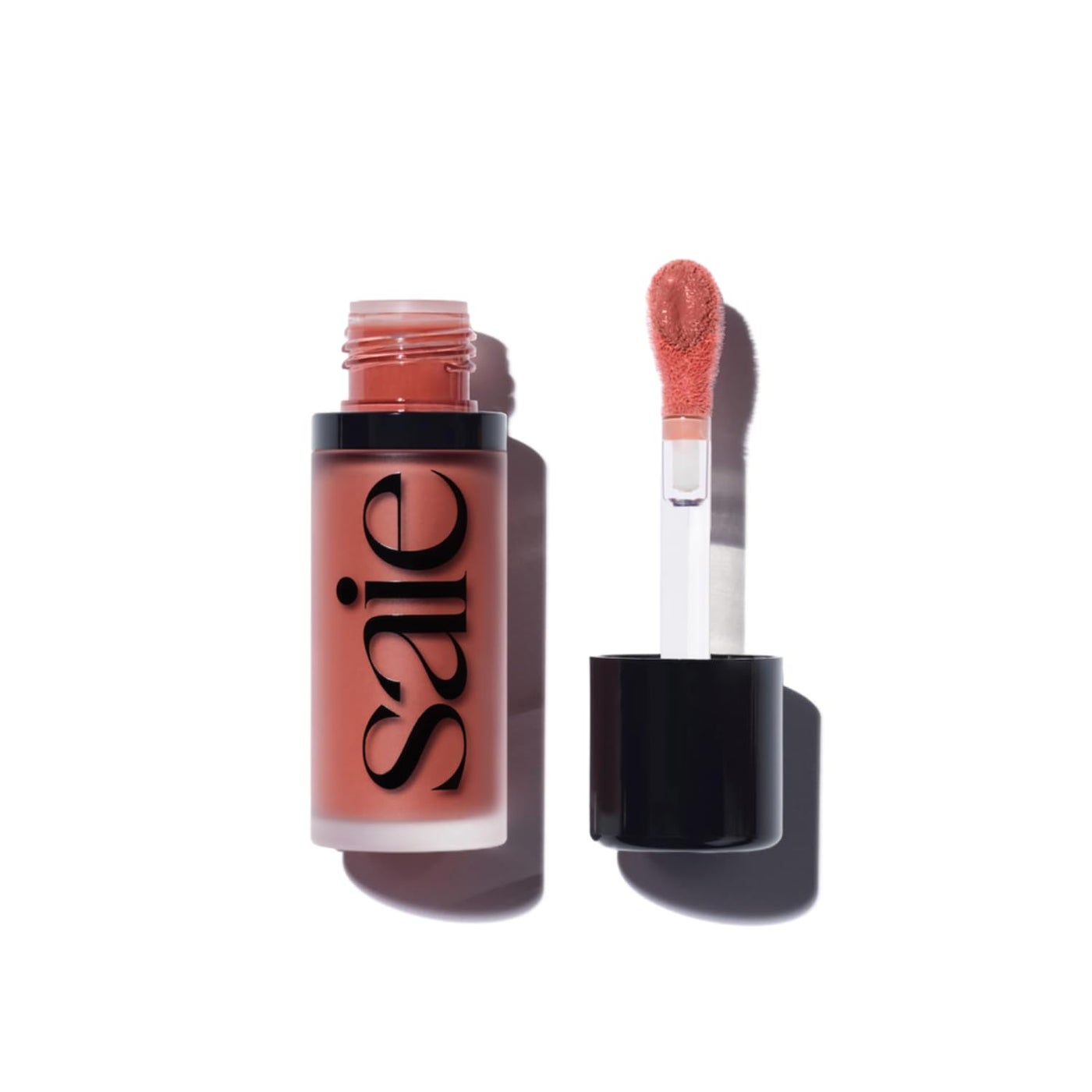 Saie Dew Liquid Blush for Cheeks - Hydrating Cream Blush Stick with a Blendable + Buildable Formula - Skincare Infused Dewy Cheek Tint for a Natural Flush - Glowy Makeup Essential - Cutie (.40 oz)
