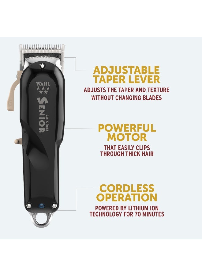 Wahl Professional 5 Star Senior Clipper | Cord-Cordless |3 Attachment Combs |Surgical Blade | 3 Pin - GCC| 08504-326 - image 2