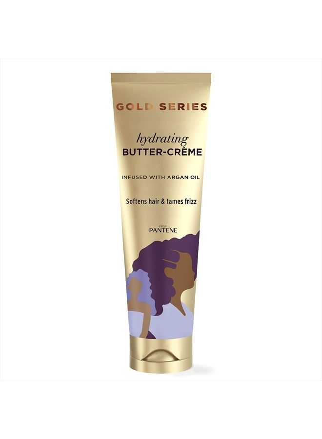 Gold Series, Butter Crème Hair Treatment, Sulfate Free, with Argan Oil, Intense Hydrating, from Pantene Pro-V, for Natural and Curly Textured Hair, 6.8 fl oz