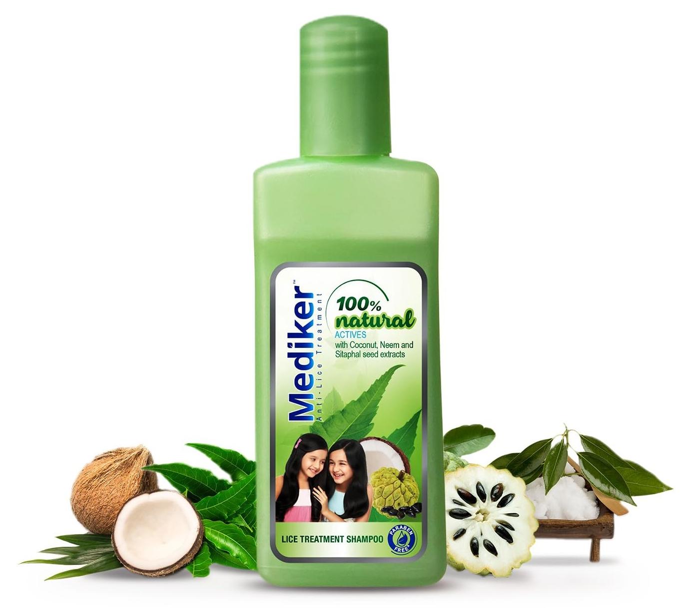 Mediker Anti-Lice Treatment Shampoo, 50 ml, Green