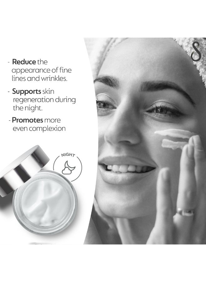 Brightening Night Cream with Niacinamide 50 ml Face Cream for Pigmentation & Dark Spot Reduction Improves skin texture & Repair skin Barrier |Men & Women All Skin Types Swiss Made - image 4