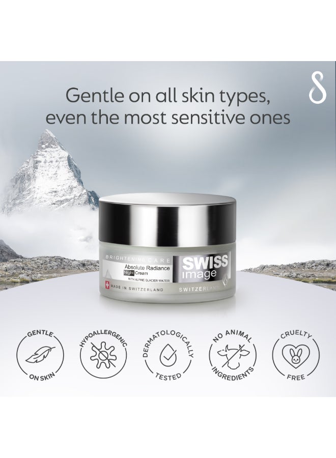 Brightening Night Cream with Niacinamide 50 ml Face Cream for Pigmentation & Dark Spot Reduction Improves skin texture & Repair skin Barrier |Men & Women All Skin Types Swiss Made - image 5