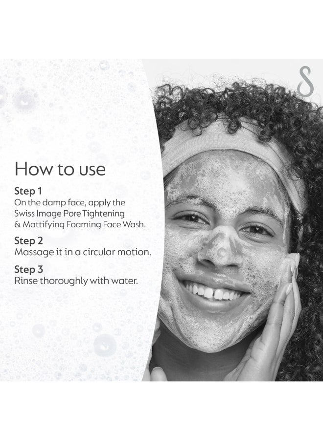 Foaming Face Wash for Pore Tightening & Mattifying with Salicylic Acid 150 ml Acne & Oil Control, Deep Cleansing Anti-Shine Face Wash| Combination to Oily Skin| Men & Women| Swiss Made - image 7
