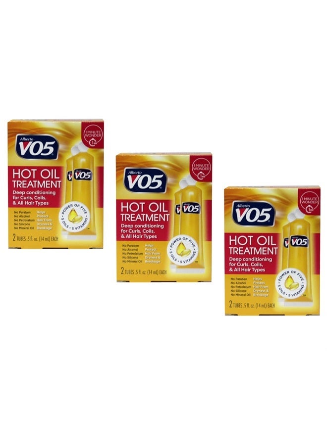 Vo5 Hot Oil Therapy Treatment 2 Count 0.5 Ounce (14ml) (3 Pack)