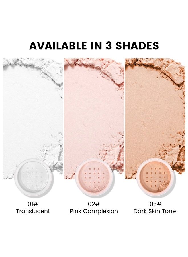 Loose Face Powder, Oil Control Minimizes Pores and Fine Lines, Loose Baking Face Setting Powder Makeup, Oil Control Soft Focus Effect Make Up Setting Powder, Matte Ultra Flawless Finish,8g (02