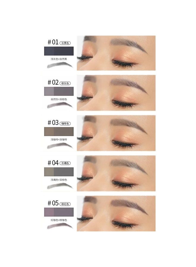 Professional eyebrow Palette Eyebrow makeup is available in 5 colors (02# Brown-gray) 2 Piece Set