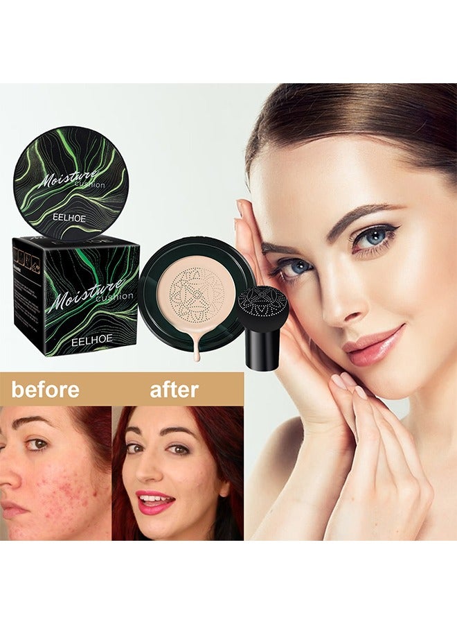 Mushroom Head Air Cushion BB Cream,Facial Concealer,Brightening And Moisturizing Natural Nude Makeup Foundation (#01)