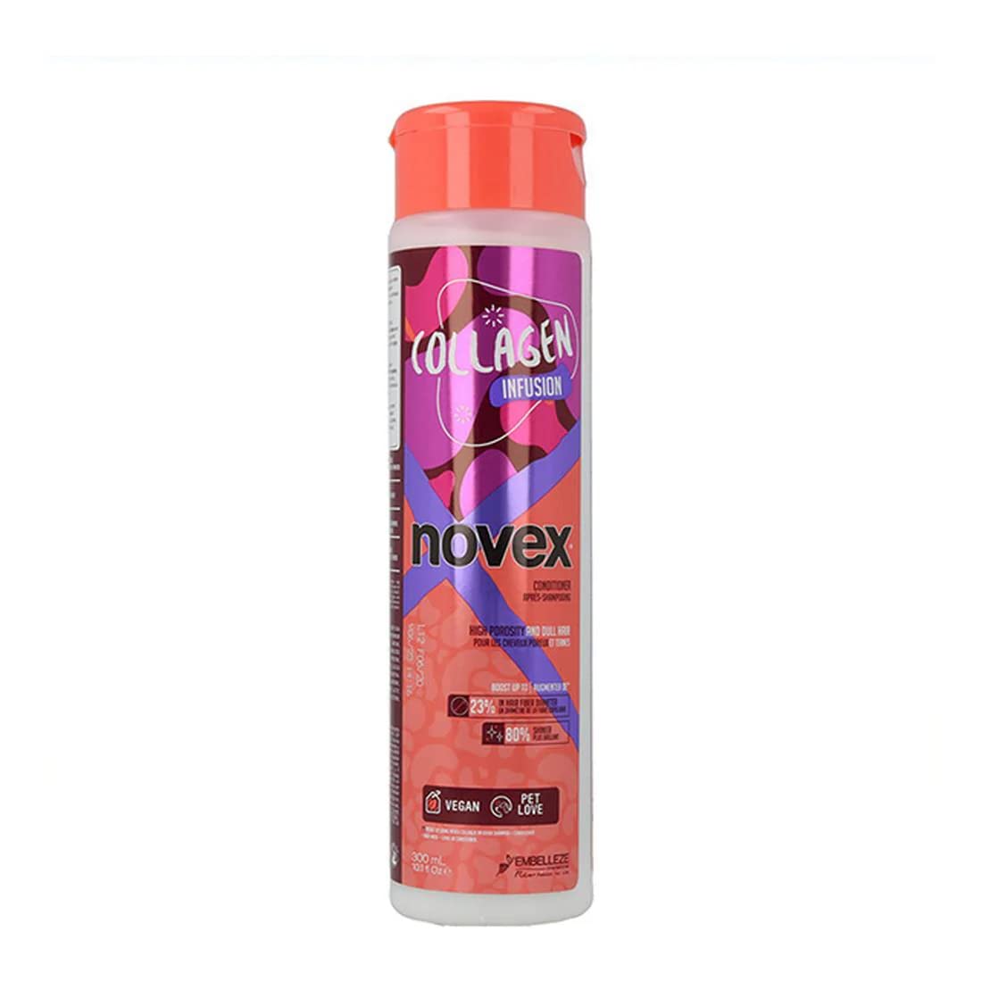 NOVEX Organic Collagen Infusion Conditioner For Stronger Thicker Shinier Hair - 10 oz - Vegan Formula