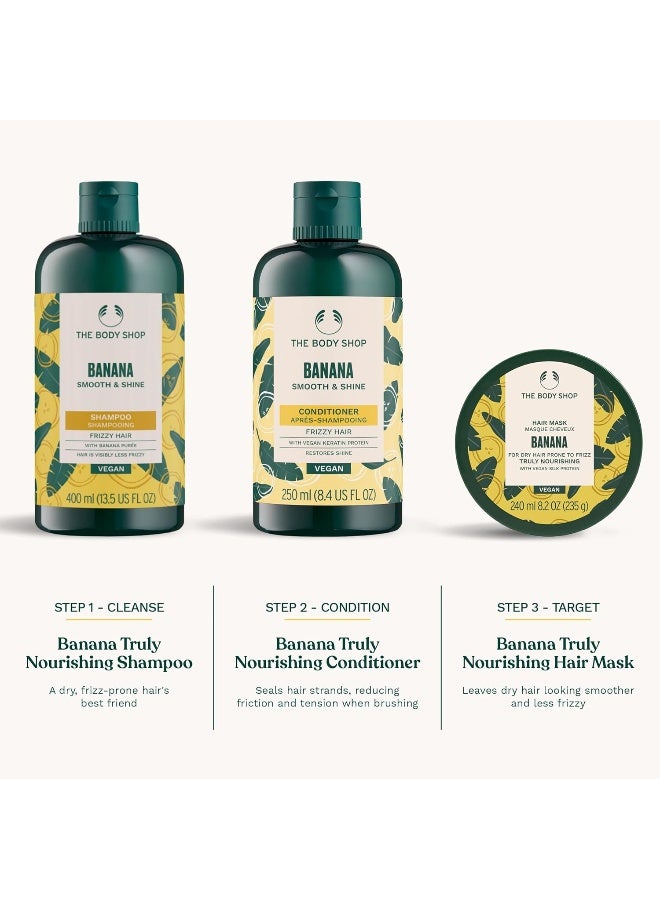 Banana Smooth & Shine Conditioner – Smooth, Frizz-Control Hair Care for Dry, Frizz-Prone Hair | Infused with Vegan Keratin Protein for Repair & Shine | Fruity Banana Scent, 250 ml - image 7