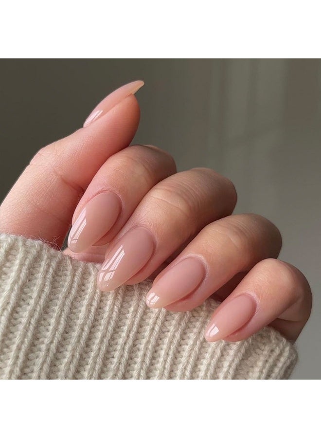 Instant Wear Luxury Press-on Nails – 24pcs Reusable Set – Nude Beige, Blush Pink & Chrome Gold – Salon Look at Home
