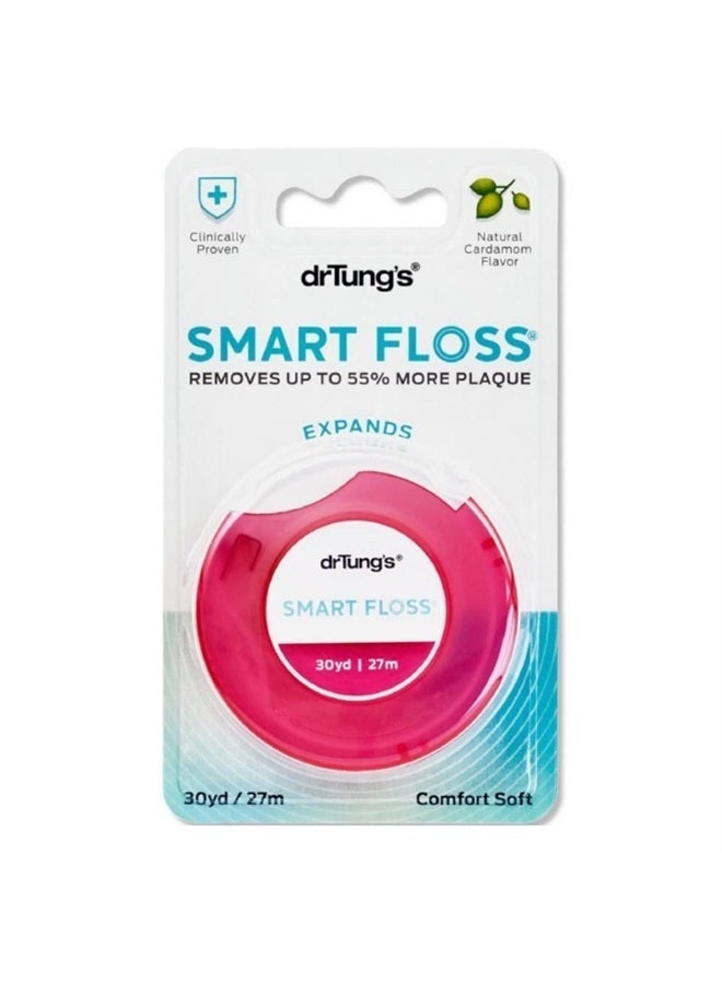 Dr. Tung's Smart Floss, 30 yds, Natural Cardamom Flavor 1 ea Colors May Vary (Pack of 5)