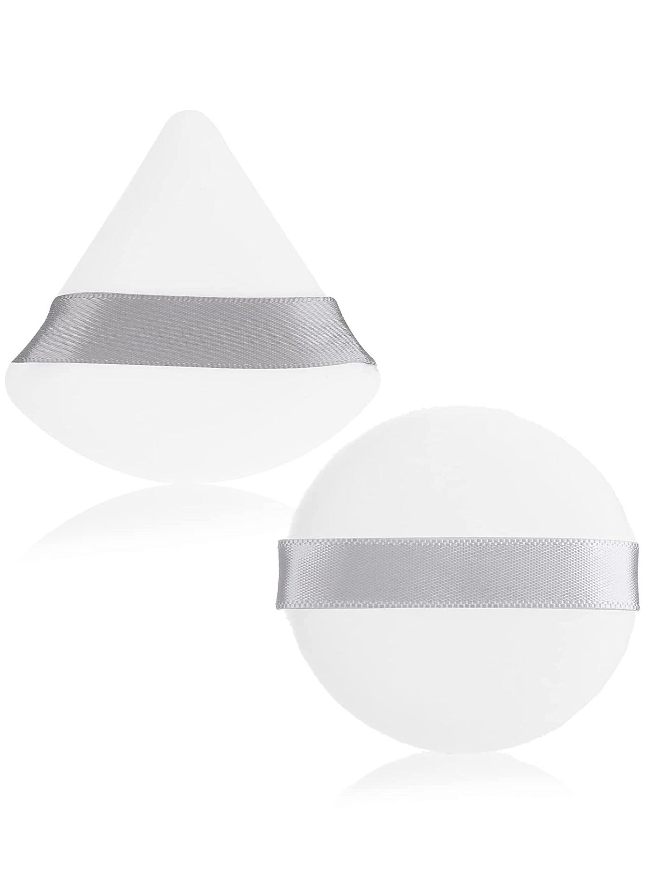 2 PCS Triangle Powder Puffs Face Cosmetic Powder Puff Washable Reusable Soft Plush Powder Makeup Sponge