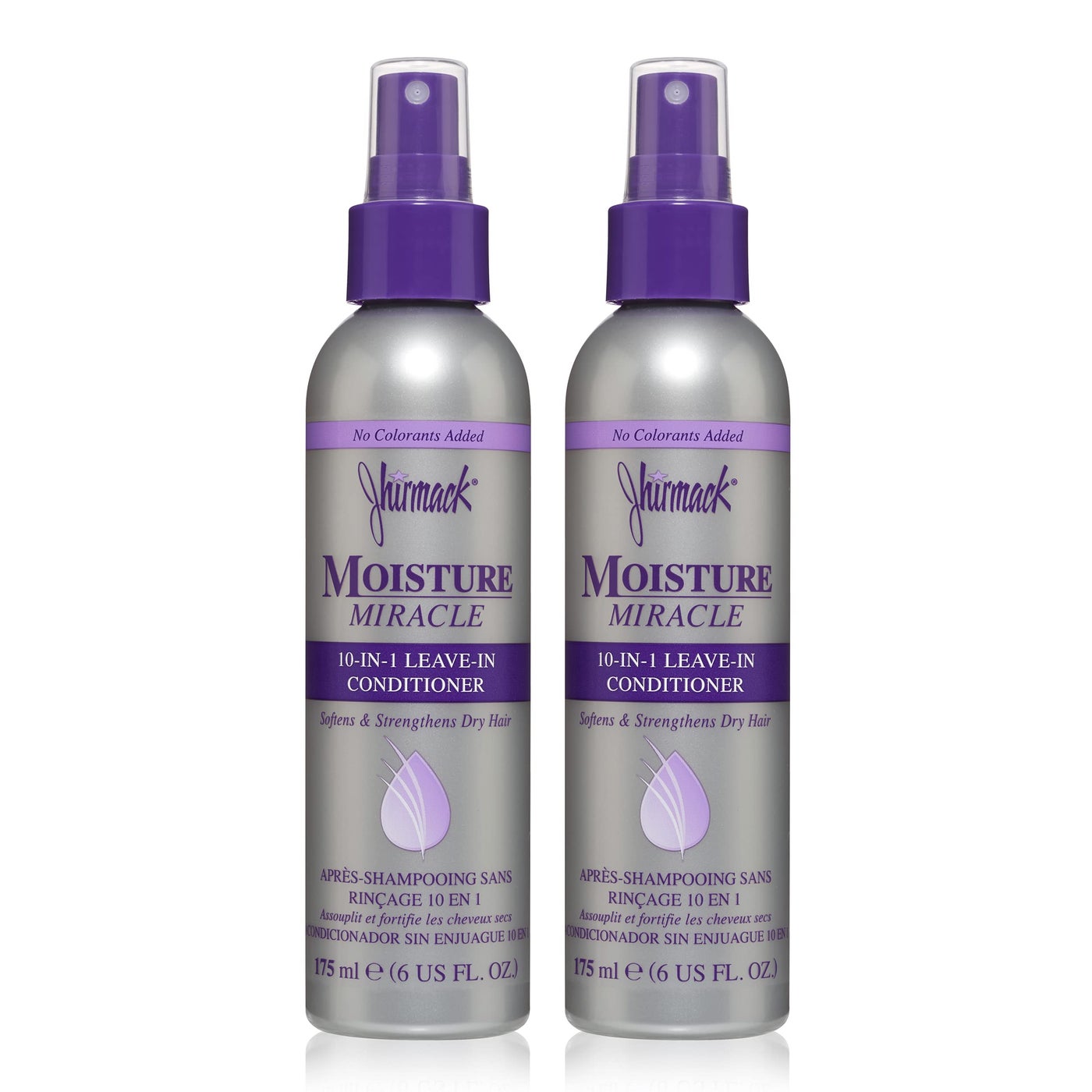 jhirmack 10-in-1 Leave-In Conditioner Spray | Heat Protectant | Detangles, Softens, Repairs & Adds Shine | Made with Vitamin E & B5 | Set of 2