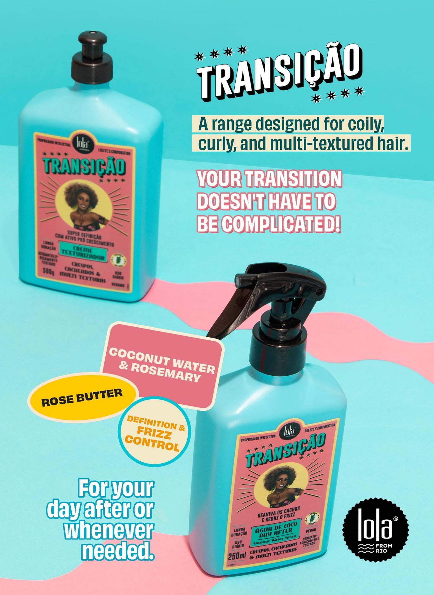 Transicao Coconut Water Spray Natural Texture Regainer For Coily & Curly Hair 250 mL