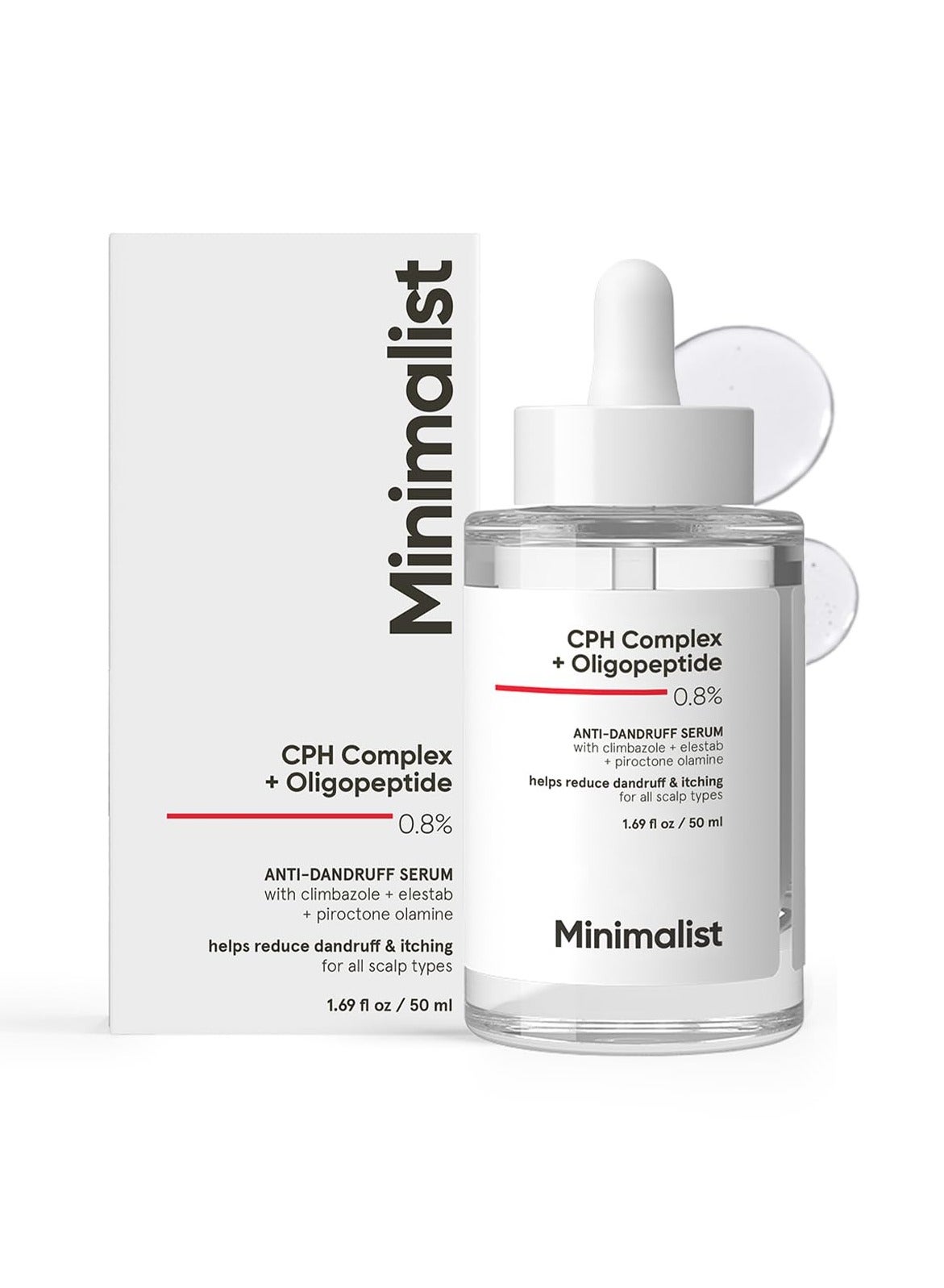 Anti-Dandruff Hair Serum for Scalp | Pre Shampoo Treatment with CPH Complex & Oligopeptide 0.8% | With Elestab Advanced Anti Dandruff Molecule | For Women & Men | 50ml