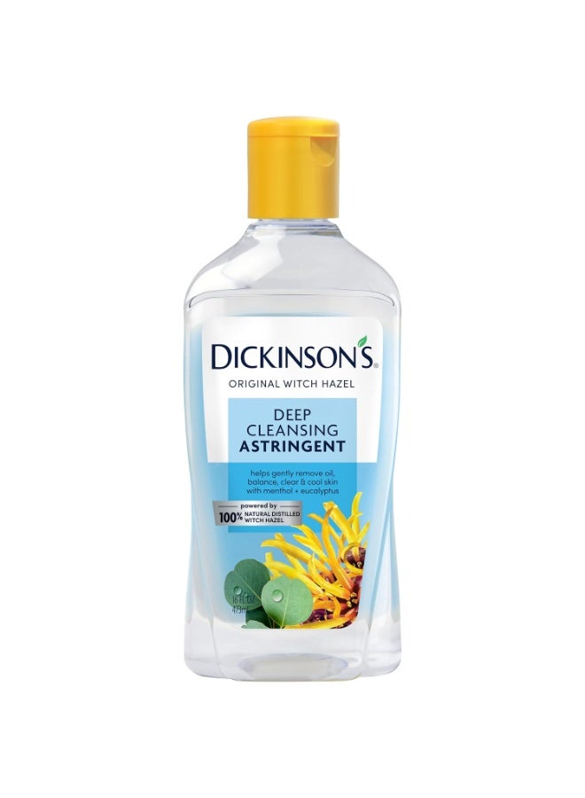 Dickinson's Original Witch Hazel Deep Cleansing Astringent | 100% Natural Distilled Witch Hazel | Clears Pores | Removes Impurities, Makeup, Excess Oil | 16 Fl Oz