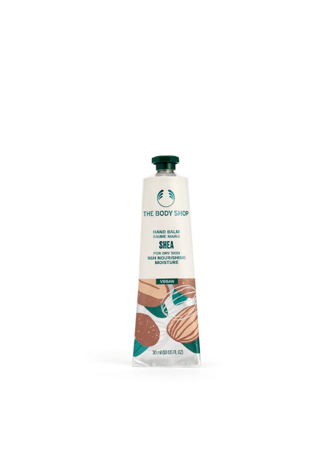 Shea Hand Balm for Dry Skin – Intensive Moisturizing Hand Cream with Fair Trade Shea Butter from Ghana | Nourishes Dry to Very Dry Hands, Nails & Cuticles | Non-Greasy, Fast Absorbing, Vegan, 30ml