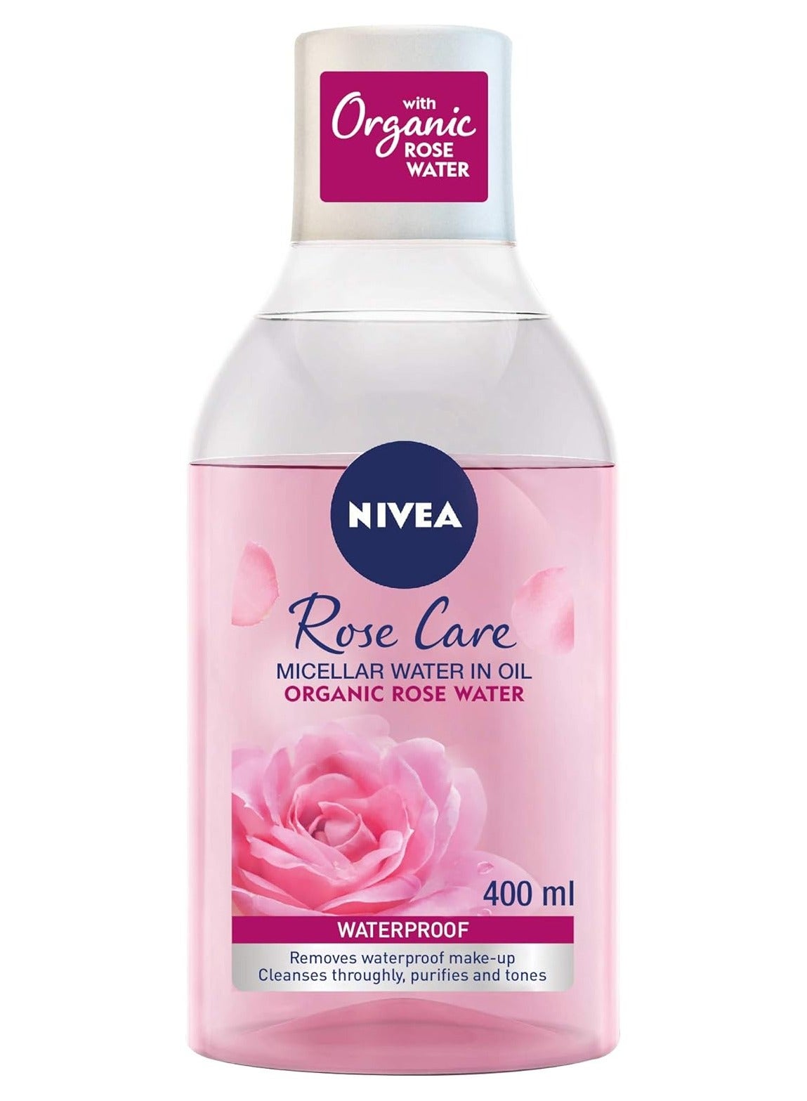 Face Micellar with Organic Rose Water in oil, Makeup Remover, All Skin Types, 400ml