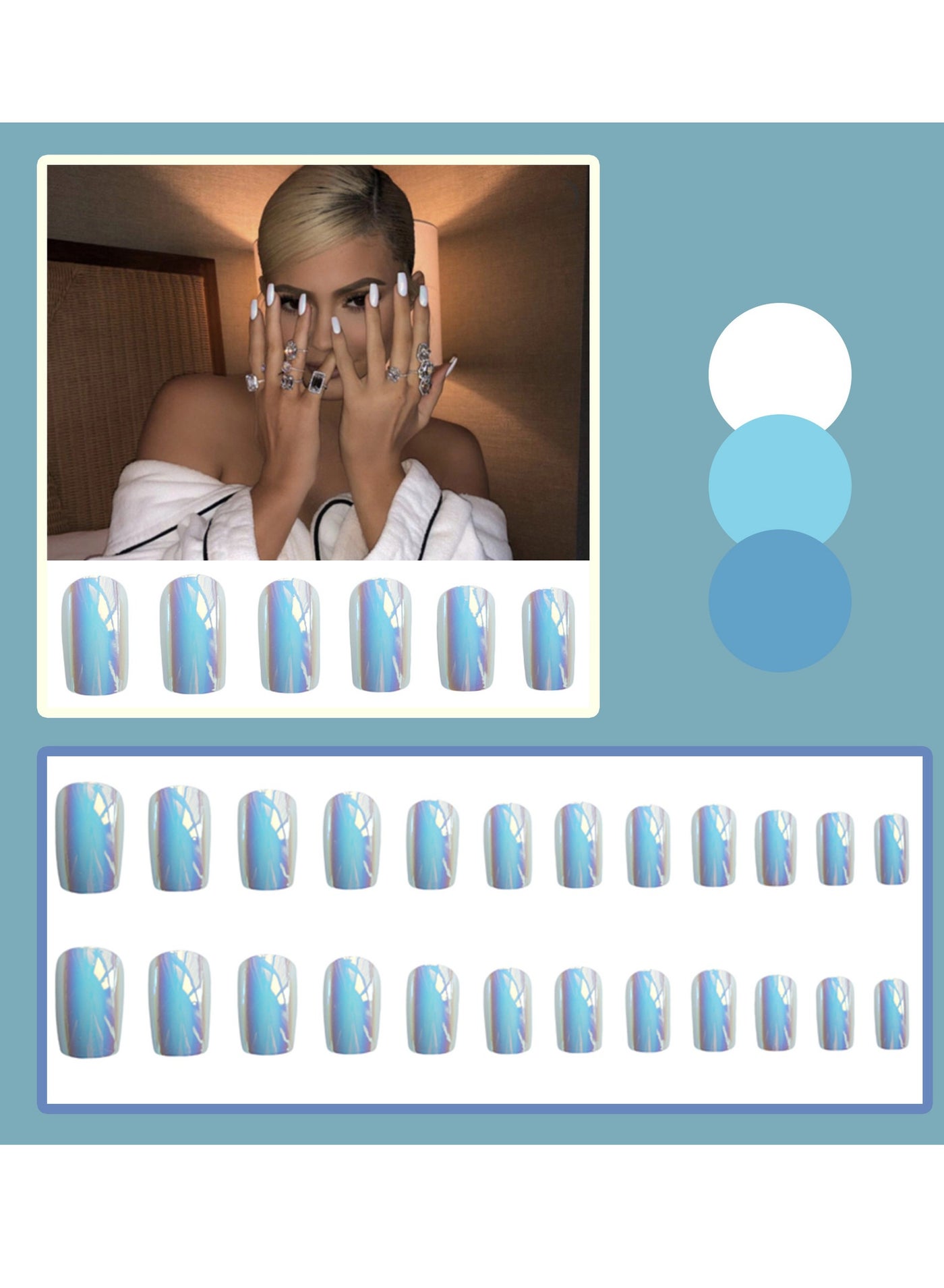 24-Piece Wearable Fake Nails Set