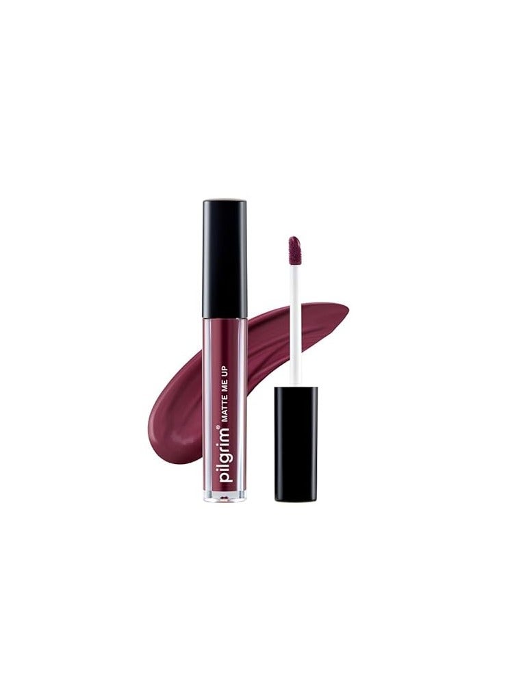 Pilgrim Liquid Matte Lipstick - Berry Tease | Lipstick for Women with Hyaluronic Acid & Spanish Squalane | Transferproof, Long Lasting & Non Drying with Hydrating Ingredients 3gms