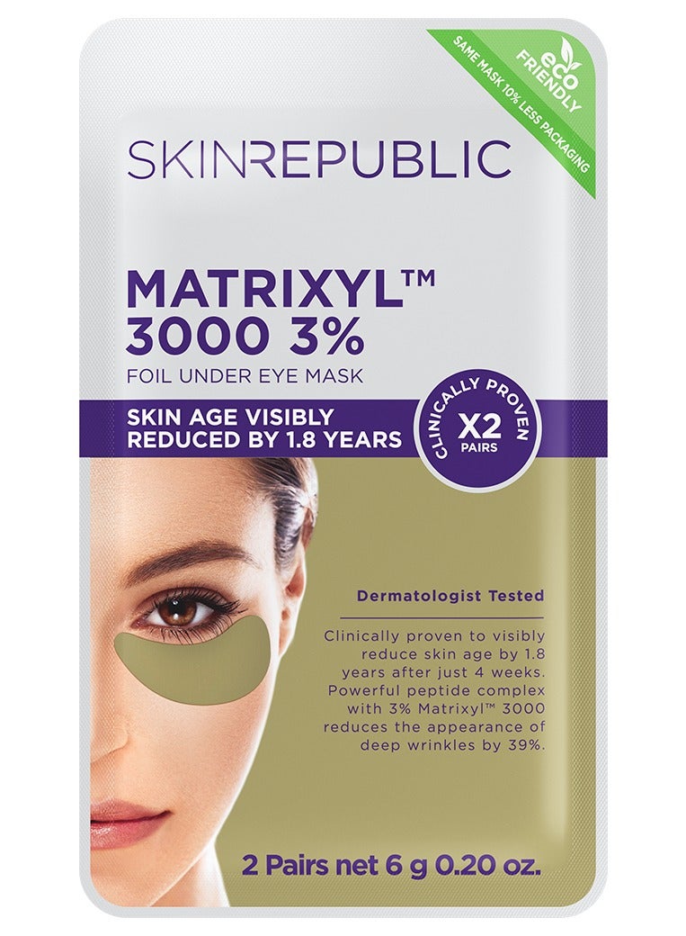 Matrixyl 3000 Anti-Aging Under Eye Patches (2 Pairs) – Under Eye Masks with Peptide Complex, Boosts Collagen & Elastin, Reduces Deep Wrinkles, Improves Skin Texture & Reverses Skin Aging