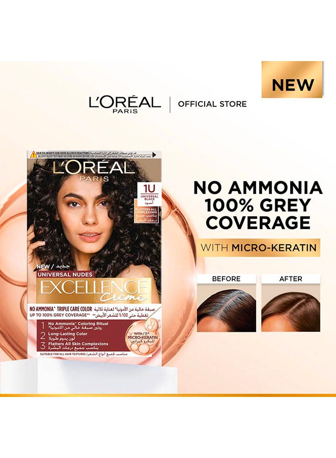 L'Oreal Paris Excellence Crème Universal Nudes Hair Color 3U Dark Brown - image 2
