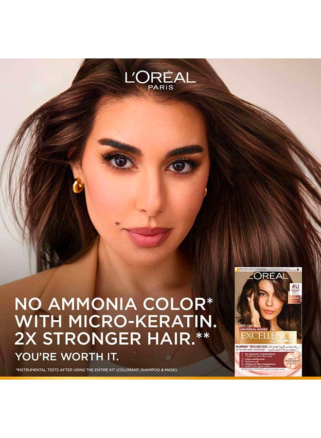 L'Oreal Paris Excellence Crème Universal Nudes Hair Color 3U Dark Brown - image 7