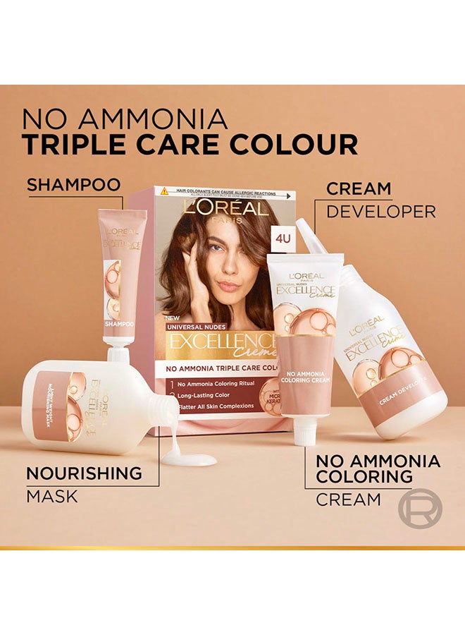 L'Oreal Paris Excellence Crème Universal Nudes Hair Color 3U Dark Brown - image 8