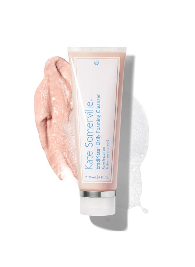 Kate Somerville EradiKate 3% Sulfur Daily Foaming Cleanser Acne Treatment â€“ Clinically Formulated Medicated Face Wash Balances Skin & Cleans Pores, 4 Fl Oz