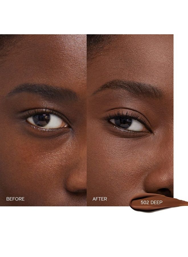 Synchro Skin Self-Refreshing Concealer, Deep 502 - Medium-to-Full Coverage with Natural Finish & Shine Control - 24-Hour Wear - Water Resistant, Smudge Proof & Non-Comedogenic