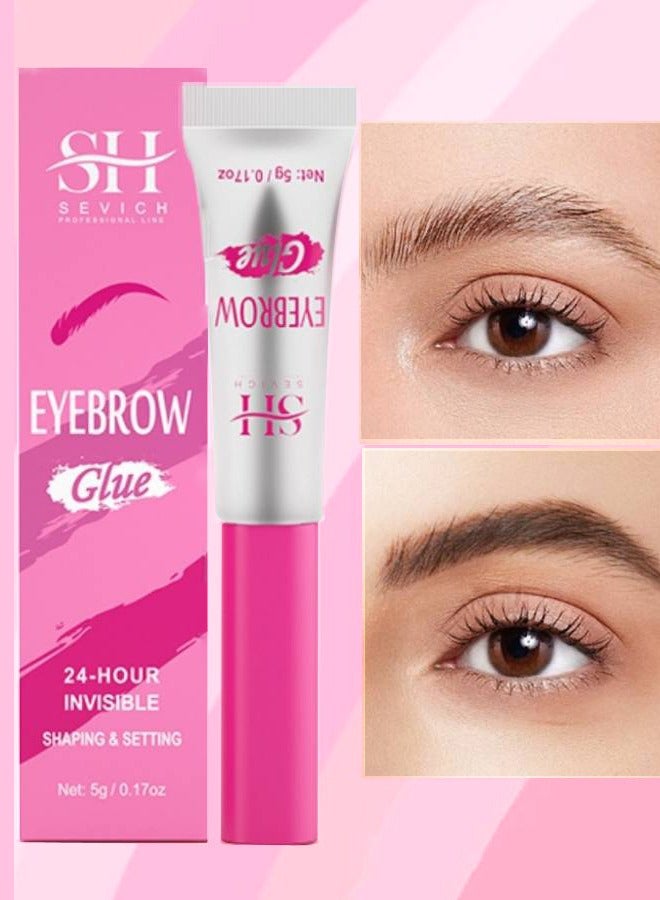 Eyebrow Glue Brow Lifting Instant Brow Styler Waterproof Quick Drying Brow Lift Gel 24 Hour Invisible Shaping and Setting Lamination Glue Styling Brow Fix Gel Eyebrow Lift Glue Clear
