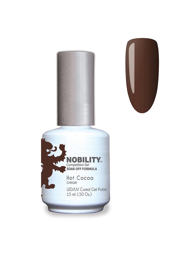 Nobility Soak Off Hot Cocoa UV Led Cured Nail Polish Color Deep Chocolate Brown Cream 15 ml Nbgp171