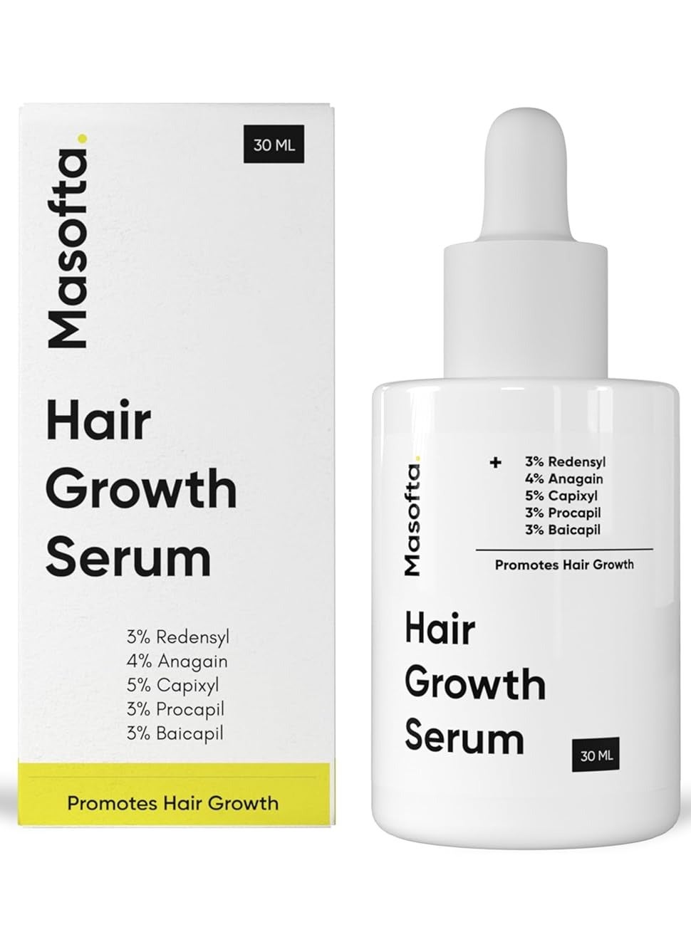 Hair Growth Serum For Promoting Hair Growth & Controlling Hair Fall | With 3% Redensyl, 5% Capixyl, 4% Anagain, 3% Procapil & 3% Baicapil, Rosemary & Biotin, For Both Men & Women, 30ML