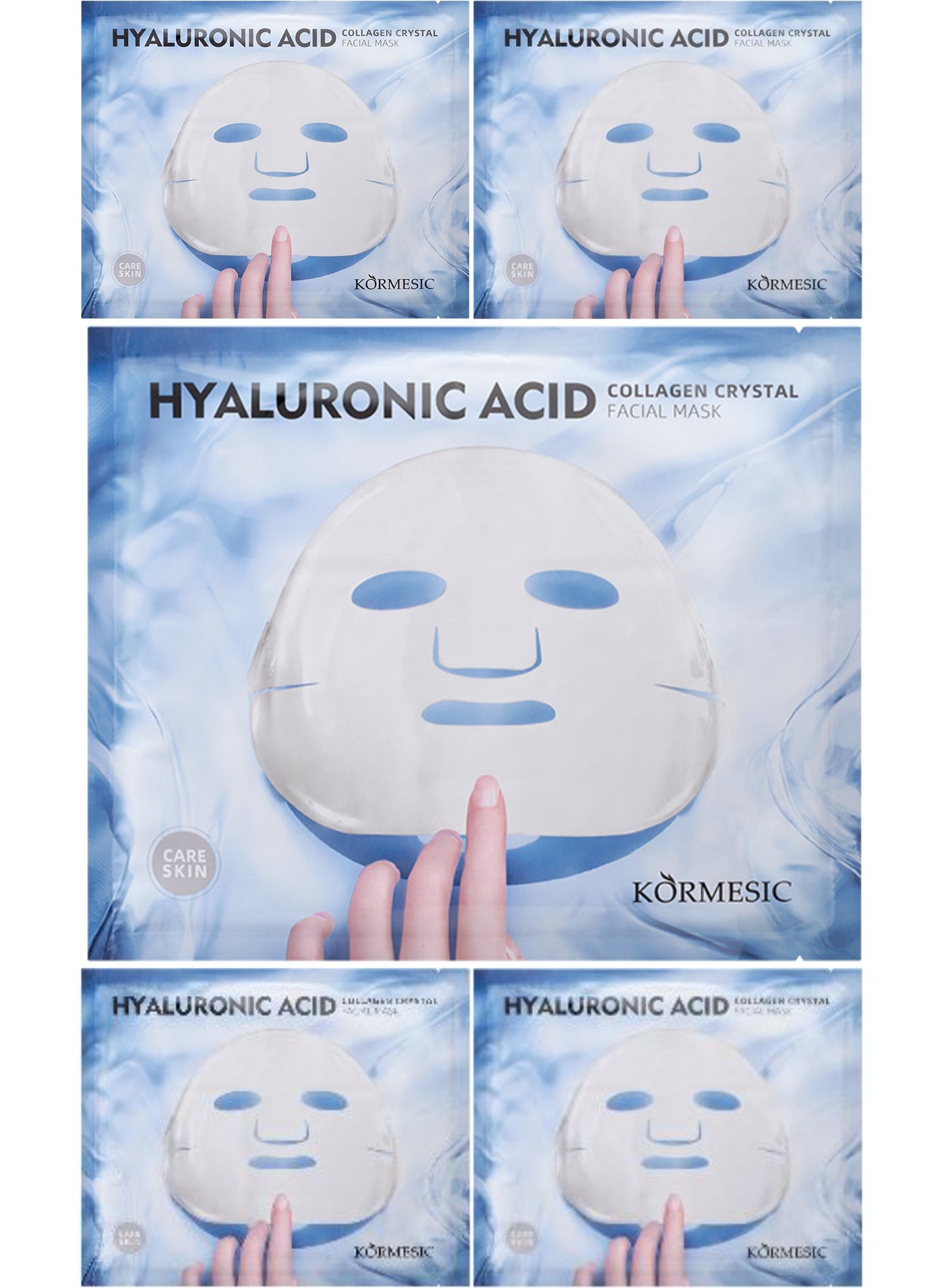 5-Pack Collagen Crystal Sheet Masks 60g – Firming, Hydrating & Hyaluronic Boost