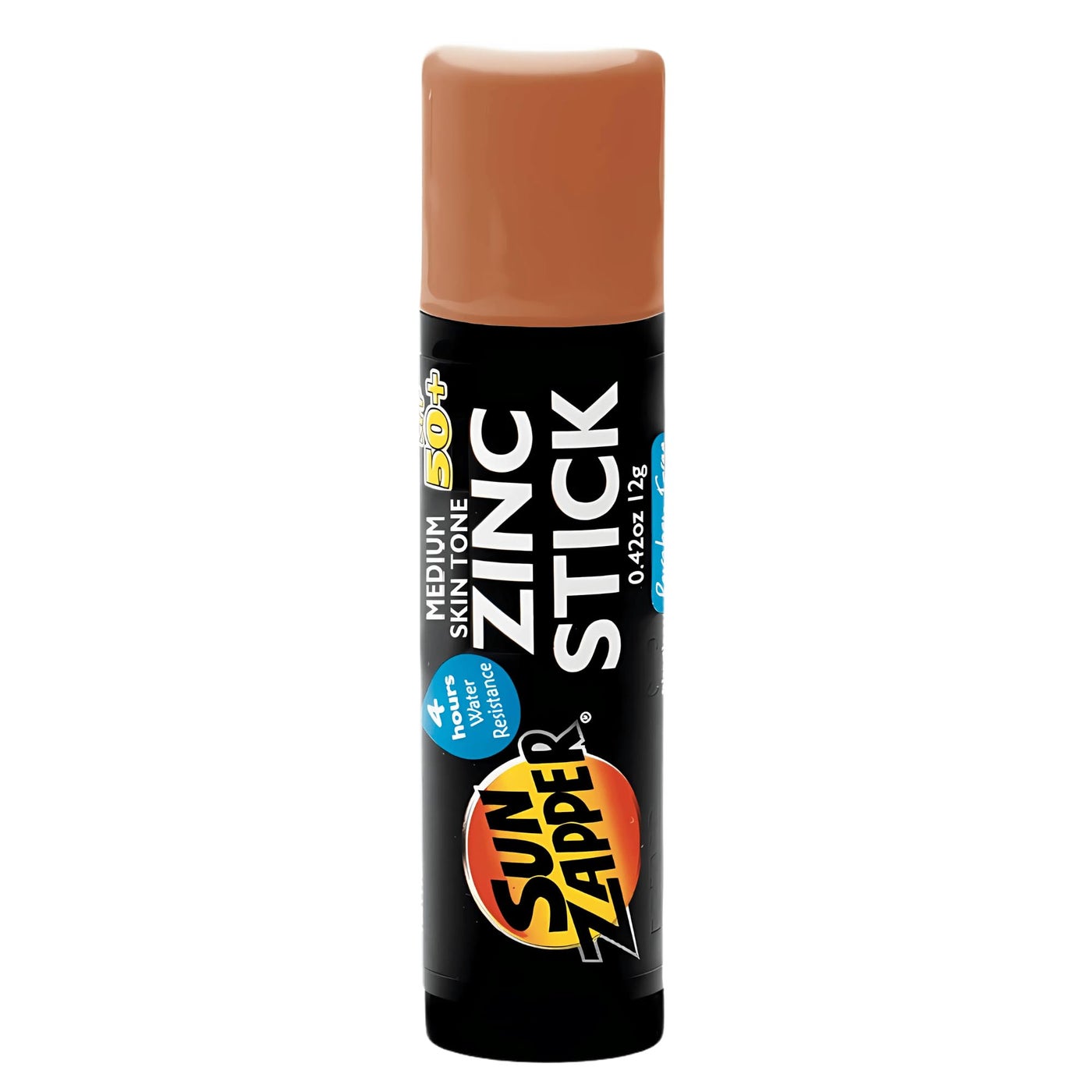 Sun Zapper Zinc Oxide Mineral Sunscreen Stick â€“ SPF 50+ Water Resistant â€“ Medium Skin Tone (Bronze/Tan) â€“ 12g (0.42 Oz) â€“ For Face & Body â€“ Adults & Kids â€“ Made in Australia