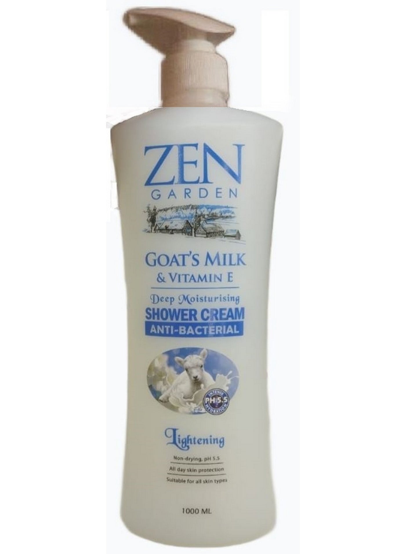 Goat'S Milk & Vitamin E Deep Moisturising Antibacterial Shower Cream Lightening 1L
