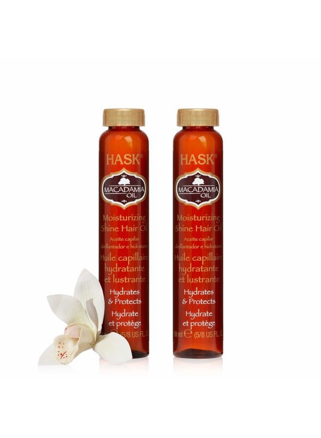 MACADAMIA Moisturizing Hair Oil Vials for shine and frizz control - Pack of 2