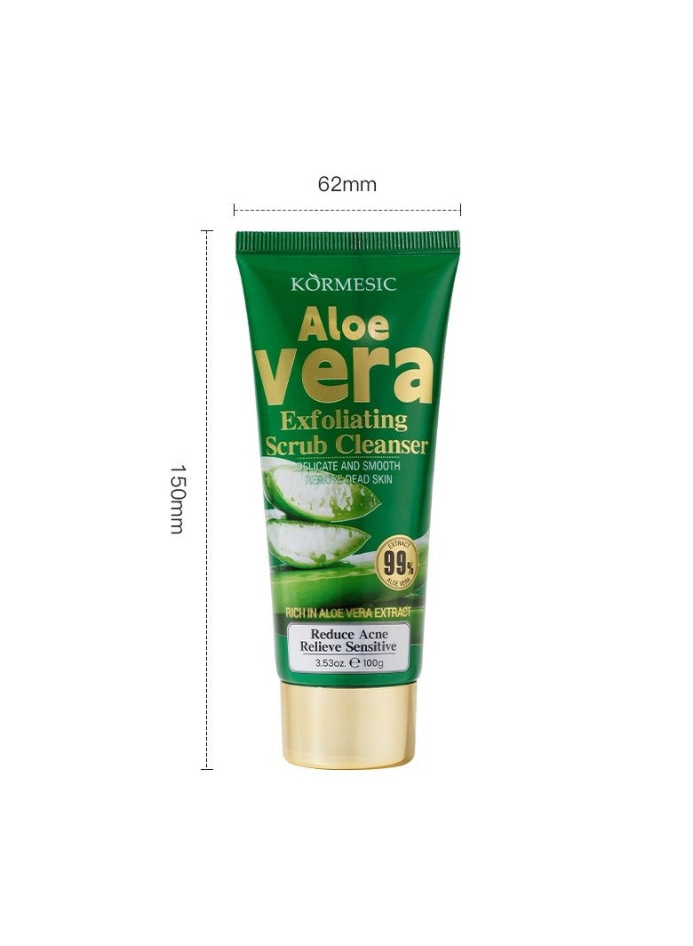 2pcs Aloe Vera Scrub Cleanser 100g - Soothing & Exfoliating
