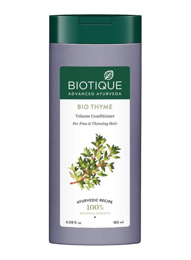 Thyme Volume Conditioner Fine Thinning Hair Boosts Volume Thickens Follicles Peppermint 180ml