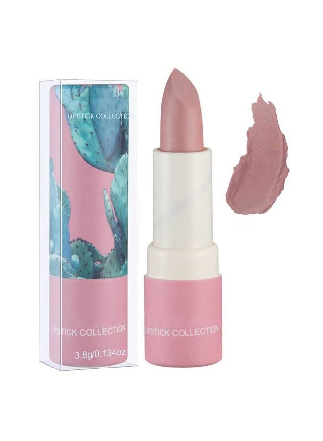 Matte Nude Lipstick, Bold & Intense Nudes Paper Tube Lipsticks Smooth Velvety Lip Gloss, Long Lasting Lip Stick Non-Stick Cup Not Fade Nude Lip Stick, Senior Matte Lip Makeup Gifts for Women and