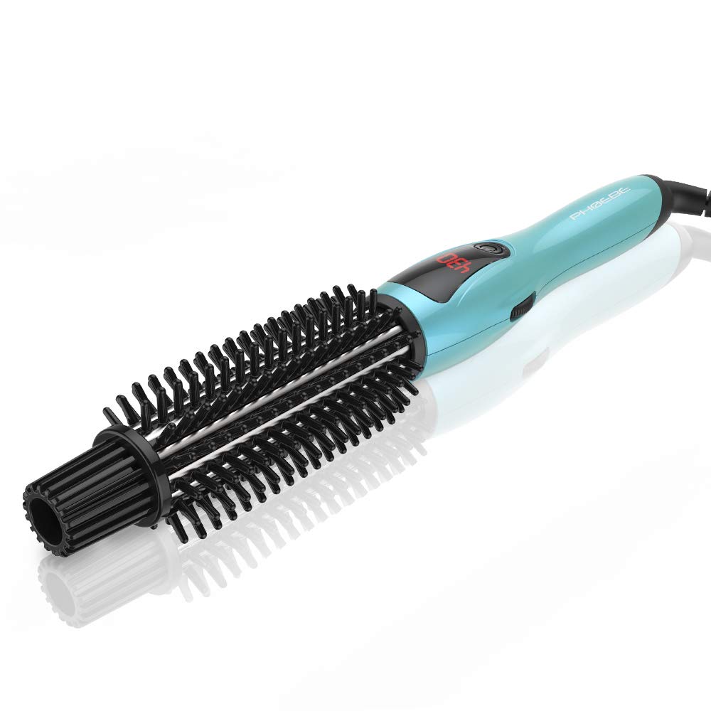 PHOEBE Curling Iron, Dual Voltage Travel 1 Inch Ceramic Tourmaline Ionic Hair Curler Hot Brush, Professional Anti-Scald Instant Heat Up Curling Wands, Heated Styler for Long Hair