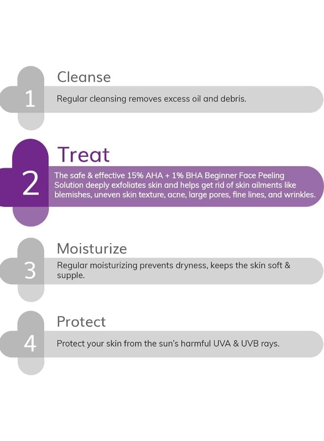 The Derma Co 15% AHA + 1% BHA Beginner Face Peeling Solution for 10-Minute Weekly Exfoliation - 30ml - image 5