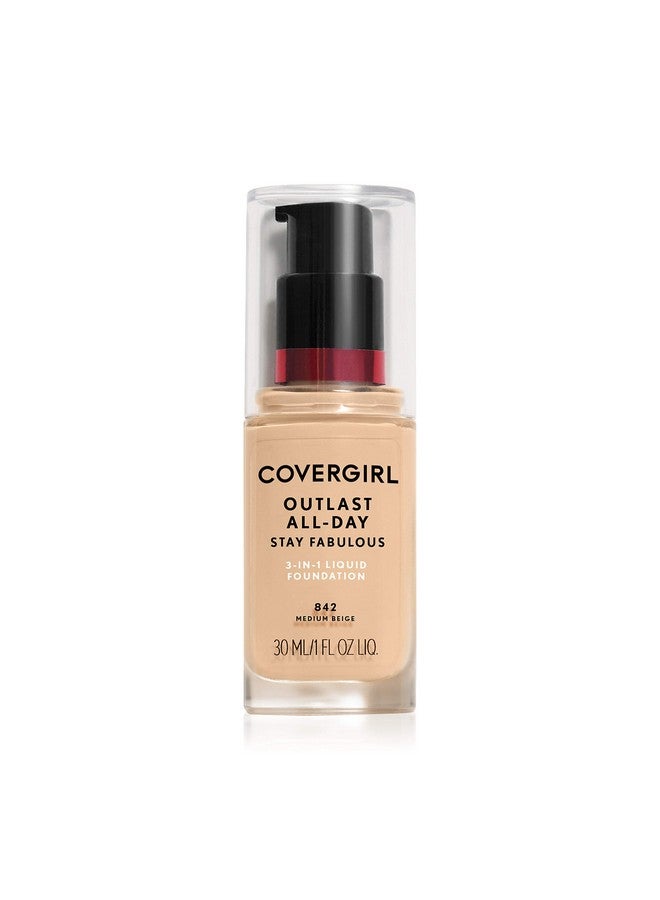 Outlast Allday Stay Fabulous 3In1 Foundation Medium Beige 1 Fl Oz