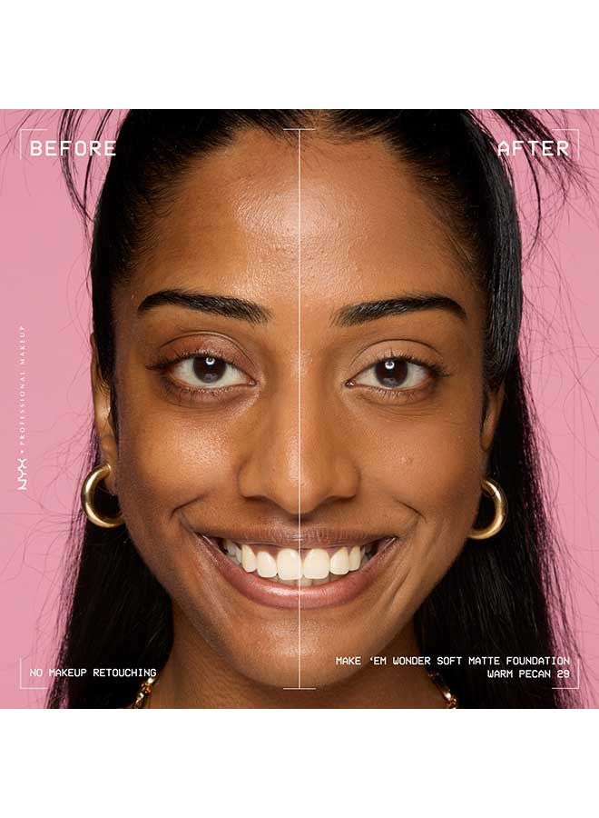 Make 'EM Wonder, 24H Soft Matte Foundation, Undetectable  Finish, Warm Pecan - image 4