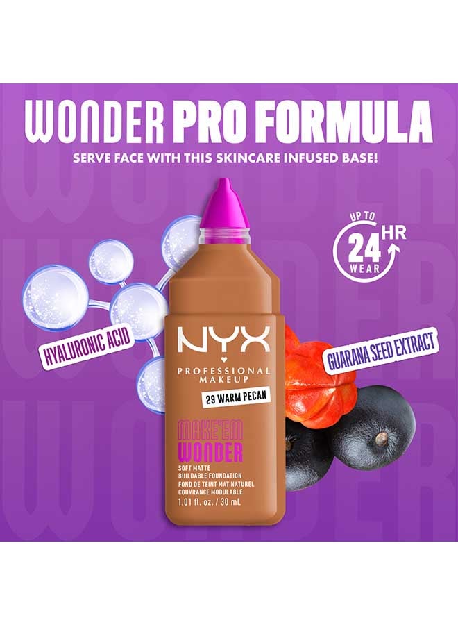 Make 'EM Wonder, 24H Soft Matte Foundation, Undetectable  Finish, Warm Pecan - image 6
