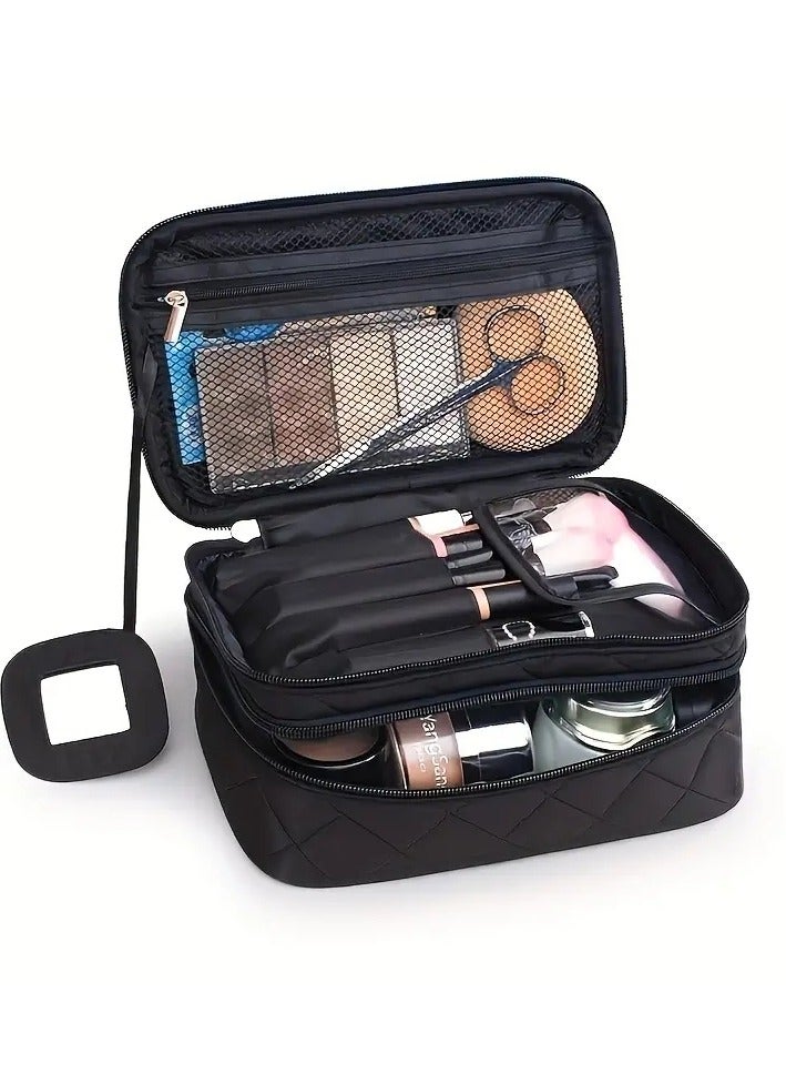 Double Layer Cosmetic Bags Makeup Bag Women Travel Organizer Professional  Storage Brush Necessaries MakeUp Case Beauty Toiletry Bag