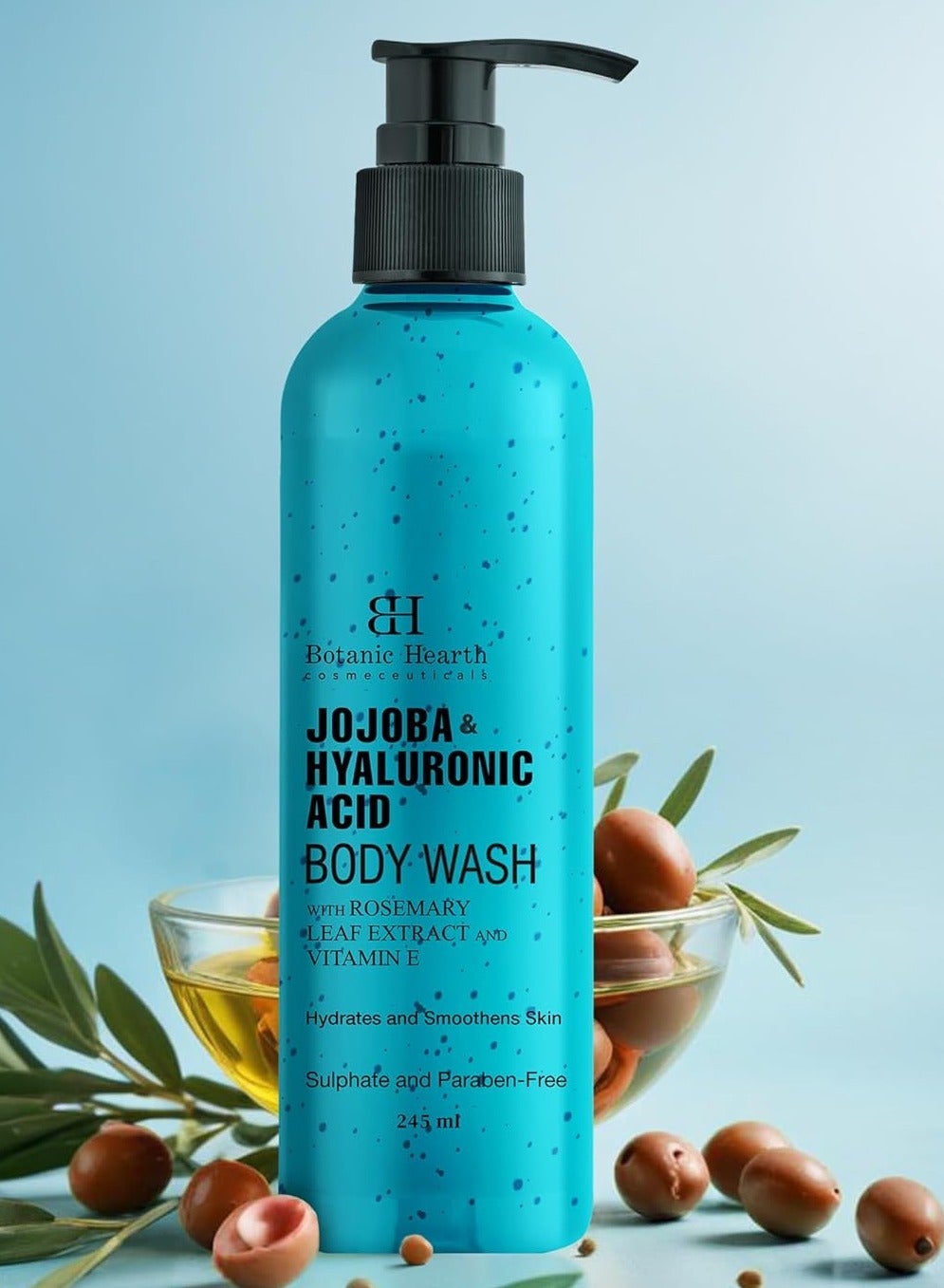 Jojoba & Hyaluronic Acid Body Wash with Rosemary Leaf Extract and Vitamin E | Moisturizing Body Wash Shower Gel for Softer, Smoother Skin | Sulfate & Paraben Free | for Women & Men | 245ml - image 3