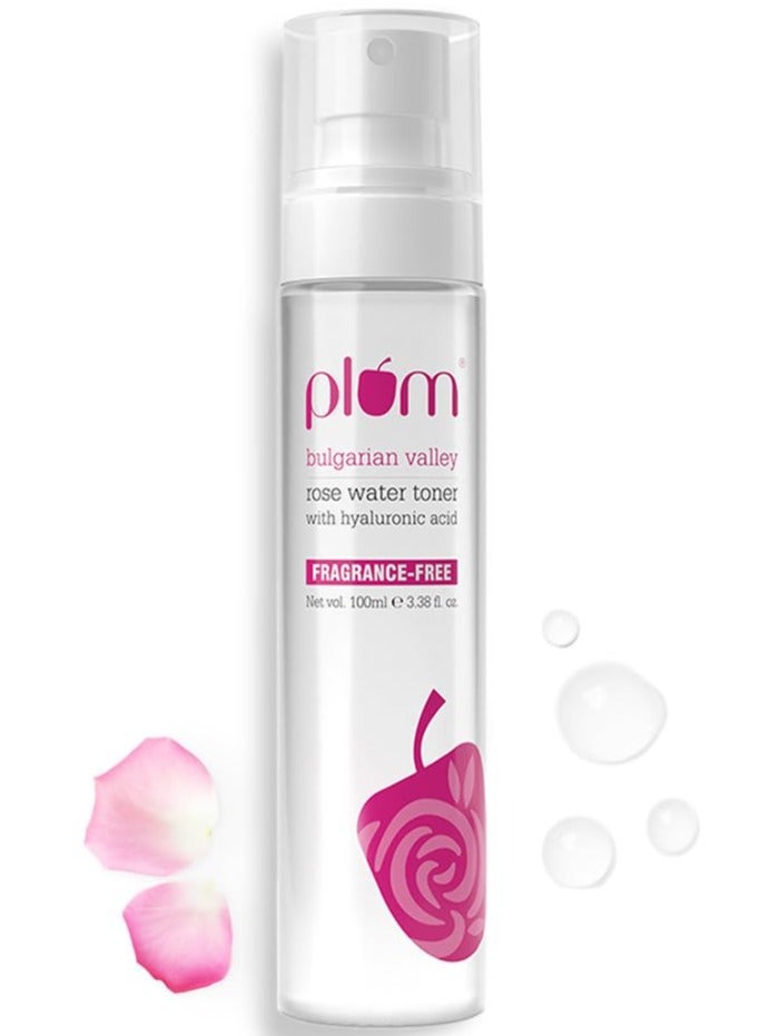 Valley Rose water Toner For Face With Hyaluronic Acid and Bulgarian Rose Extracts Tightens Pores Instantly Hydrates  Balances pH Levels  Non Drying  Soft Spray Format All Skin types 100 ml