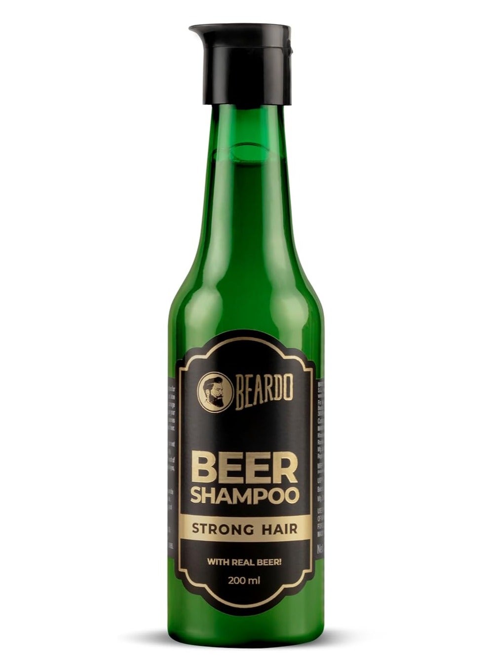 Beer Shampoo for Men, 200 ml | For Strong, Bouncy, Shiny Hair | Contains Real Beer | Tea Tree Oil, Aloe vera & Calendula Oil | Sulphate & Paraben Free